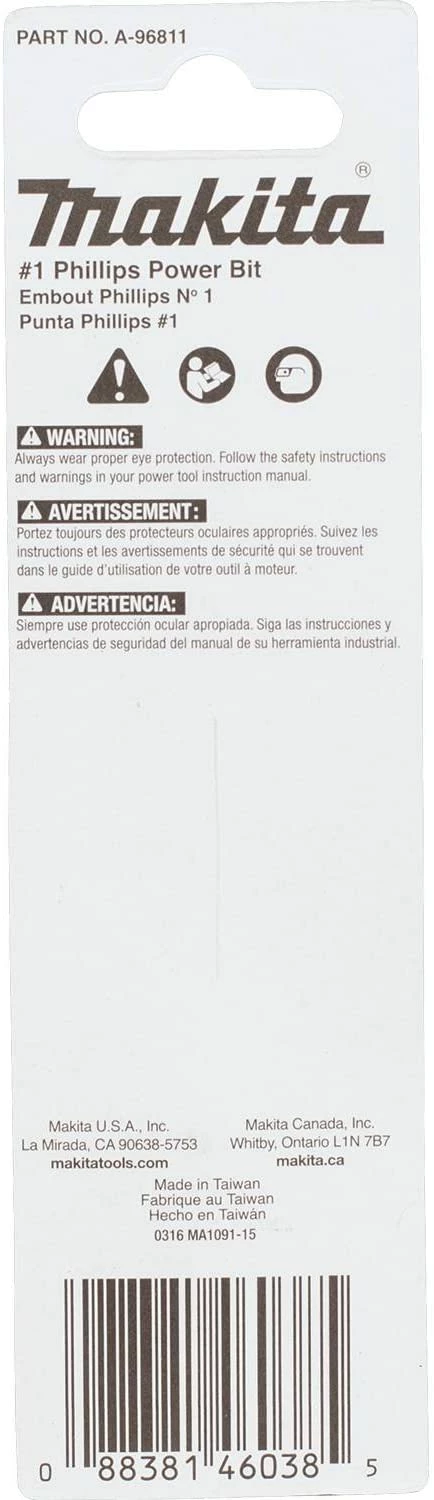 Makita A-96811 Impactx 1 Phillips 3-1/2â³ Power Bit 3 Makita A-96811 Impactx 1 Phillips 3-1/2â³ Power Bit - Image 3