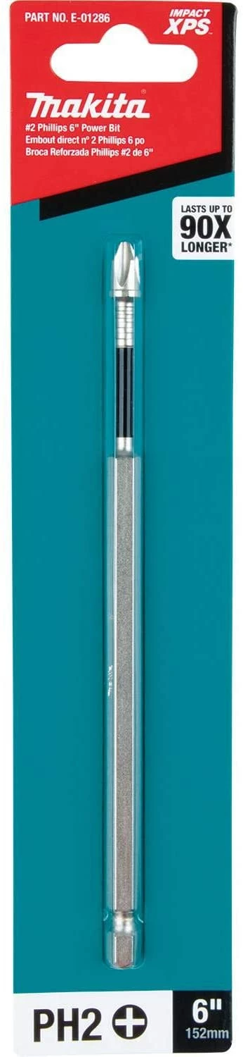 Makita E-01286 Impact XPS #2 Phillips 6" Power Bit 2 Makita E-01286 Impact XPS #2 Phillips 6" Power Bit - Image 2
