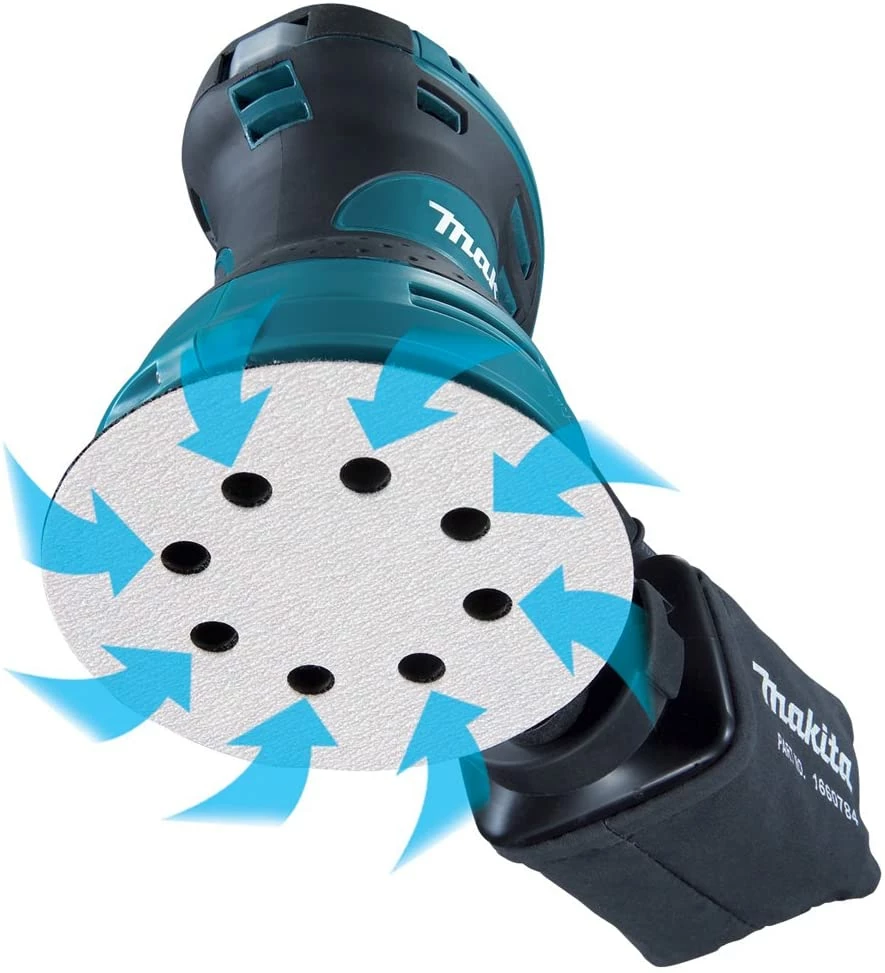 Makita BO5030K 5" Random Orbit Sander, with Tool Case, Teal 2 Makita BO5030K 5" Random Orbit Sander, with Tool Case, Teal - Image 2