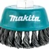 Makita 1 Piece - 4 Inch Knotted Wire Cup Brush For Grinders - Heavy-Duty Conditioning For Metal - 4" x 5/8-Inch | 11 UNC
