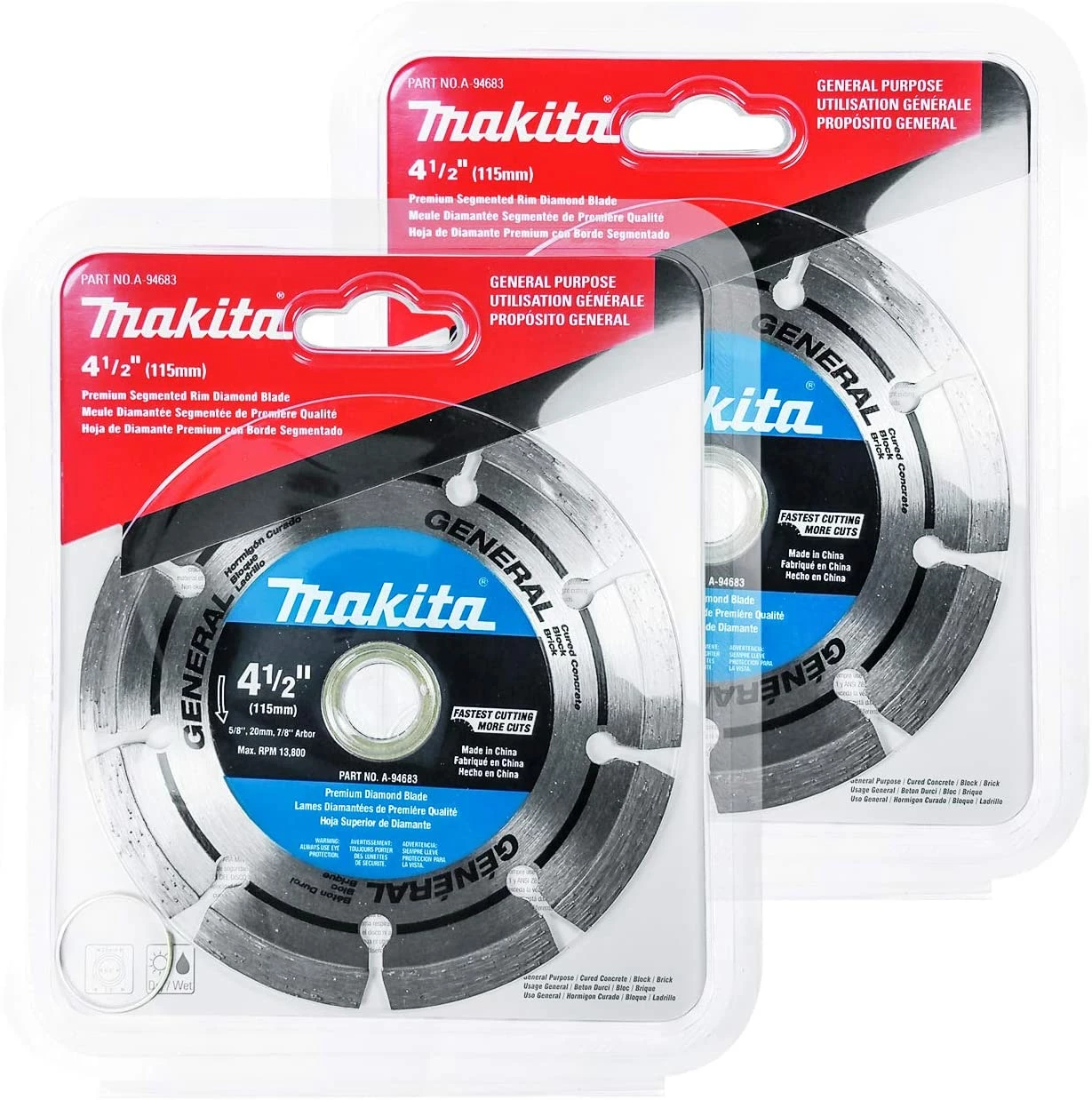 Makita 2 Pack - 4.5â Segmented Rim Diamond Blades For 4.5â+ Grinders 3 Makita 2 Pack - 4.5â Segmented Rim Diamond Blades For 4.5â+ Grinders - Image 3
