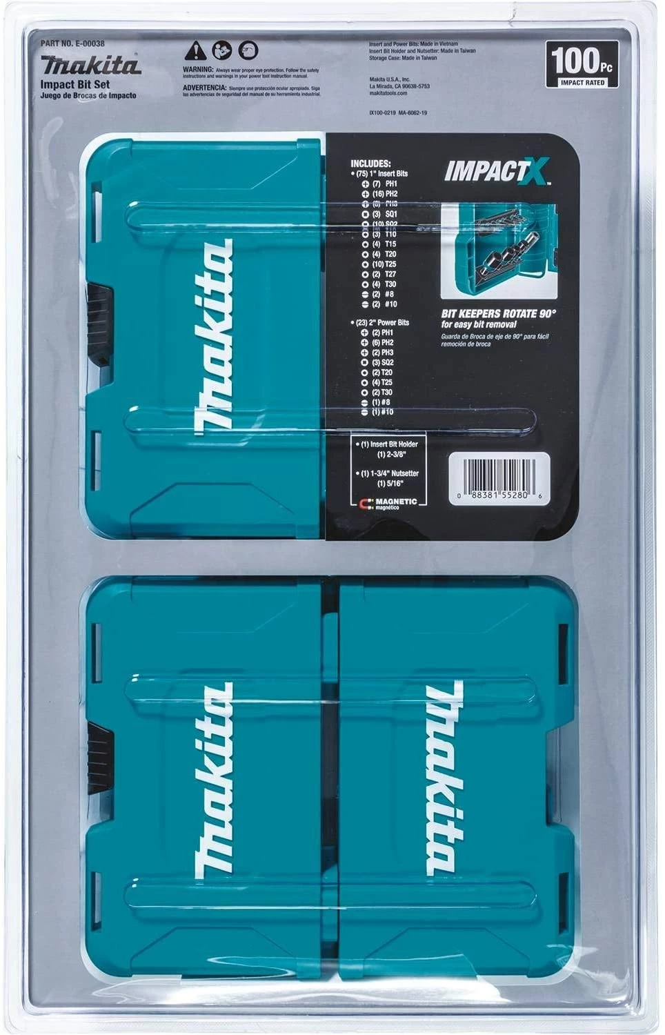 Makita E-00038 Impactx 100 Pc. Driver Bit Set 4 Makita E-00038 Impactx 100 Pc. Driver Bit Set - Image 4