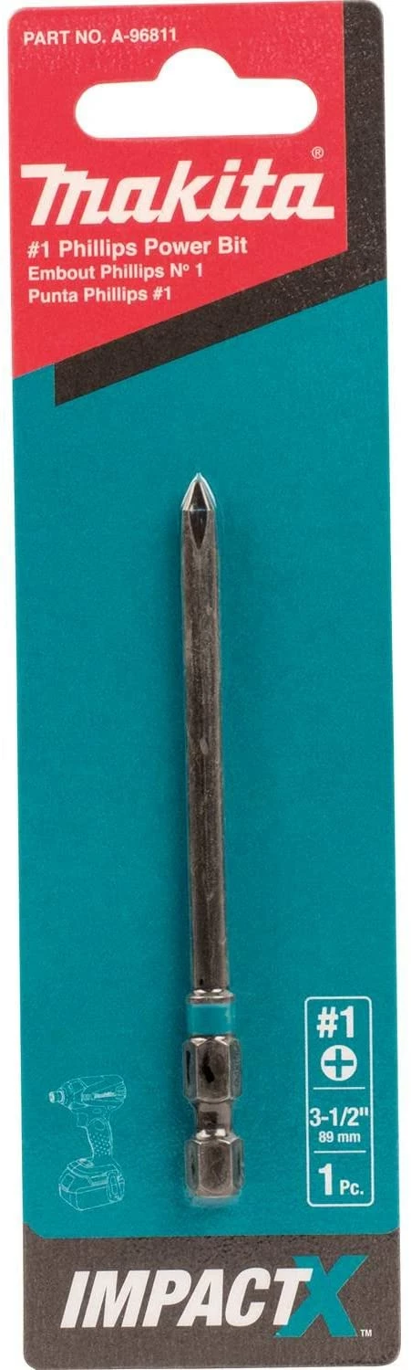 Makita A-96811 Impactx 1 Phillips 3-1/2â³ Power Bit 4 Makita A-96811 Impactx 1 Phillips 3-1/2â³ Power Bit - Image 4