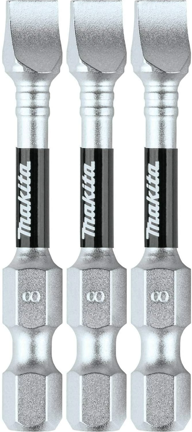Makita E-00882 Impact XPS #8 Slotted 2" Power Bit, 3/pk 1 Makita E-00882 Impact XPS #8 Slotted 2" Power Bit, 3/pk
