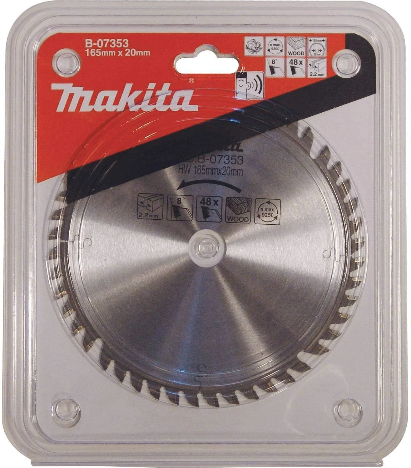 Makita B-07353 165mm X 20mm Carbide Tipped Blade 2 Makita B-07353 165mm X 20mm Carbide Tipped Blade - Image 2