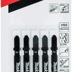 Makita 5 Piece - T Shank Metal Jigsaw Blades For Jig Saws - Fast