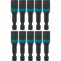 Makita A-97106 Impactx 1/4 X 1-3/4 Magnetic Nut Driver, 10 Pack, Bulk