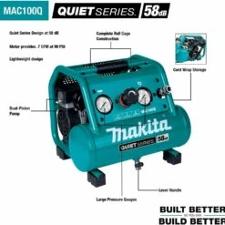Makita MAC100Q Quiet Series, 1/2 HP, 1 Gallon Compact, Oil-Free, Electric Air Compressor -Deals Makita Tools Store 71fu1H6IQnL. AC SL1500
