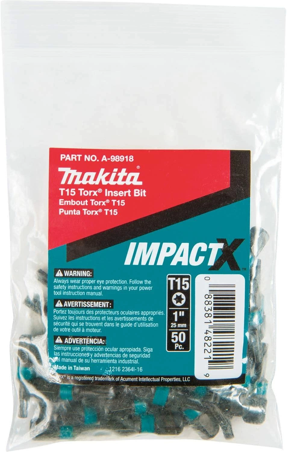 Makita A-96540 Impactx T10 Torx 1â³ Insert Bit, 2 Pack 5 Makita A-96540 Impactx T10 Torx 1â³ Insert Bit, 2 Pack - Image 5