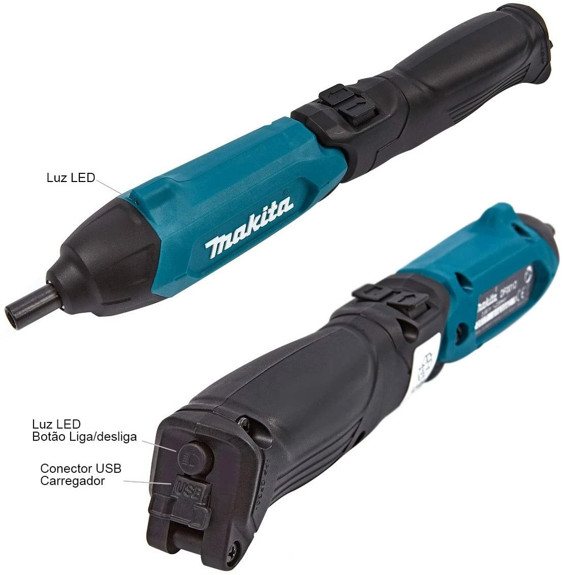 Makita DF001DW 3.6V Lithium-Ion 1/4" Hex Screwdriver Kit, Teal, 3.6V 2 Makita DF001DW 3.6V Lithium-Ion 1/4" Hex Screwdriver Kit, Teal, 3.6V - Image 2