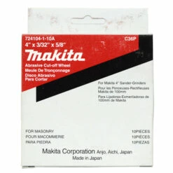 Makita 724104-1-10A 4 in. x 3/32 in. x 5/8 in. Cut-Off Wheel 10 Pack