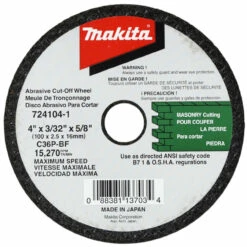 Makita 724104-1-10A 4 in. x 3/32 in. x 5/8 in. Cut-Off Wheel 10 Pack -Deals Makita Tools Store 724104 1 D 37294.1497027274.1280.1280