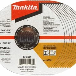 Makita B-12647-10 5" x .040" x 7/8" INOX Thin Cut-Off Wheel, 10/Pk