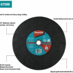 Makita B-57598-5 14" x 1" x 3/32" Abrasive Cut-Off Wheel, 5/Pk 6 Makita B-57598-5 14" x 1" x 3/32" Abrasive Cut-Off Wheel, 5/Pk -Deals Makita Tools Store 815zH4JEVkL. AC SL1500