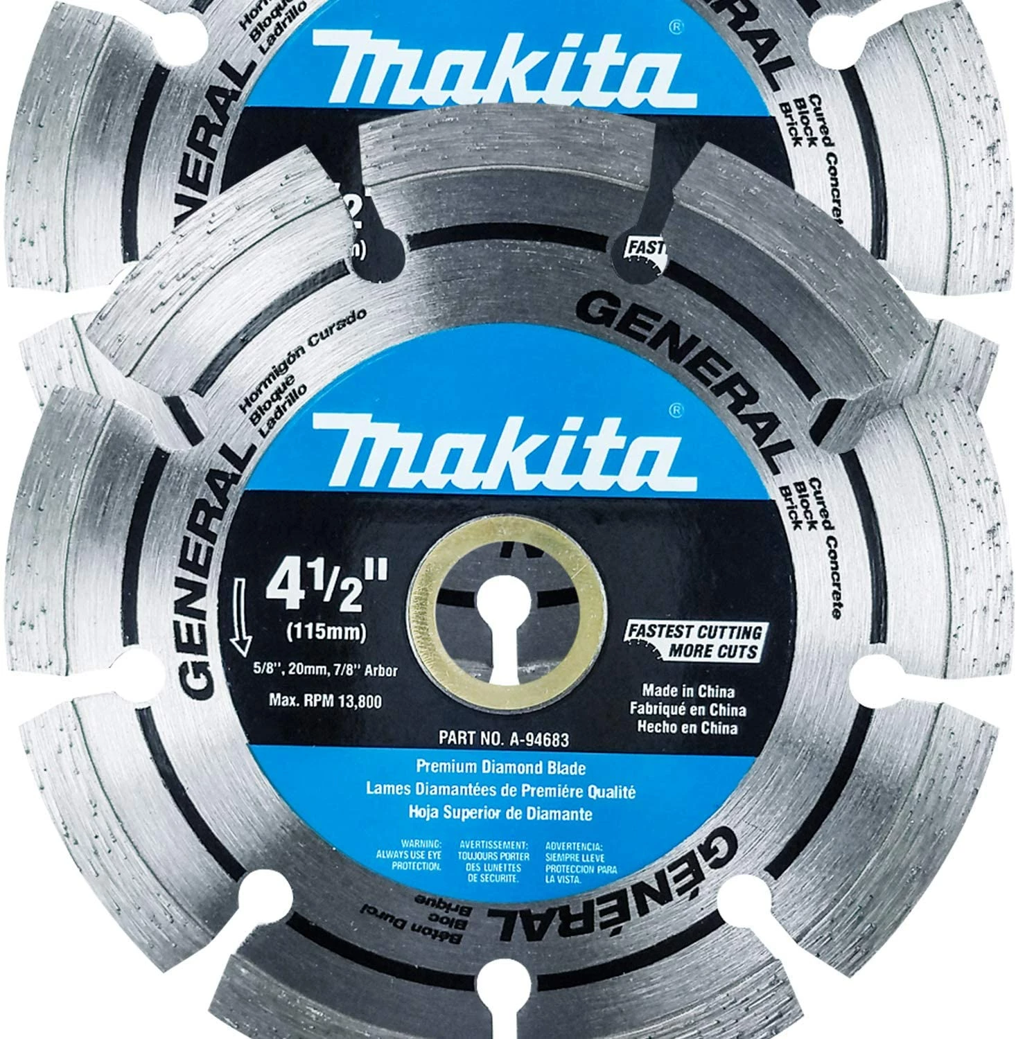 Makita 2 Pack - 4.5â Segmented Rim Diamond Blades For 4.5â+ Grinders 1 Makita 2 Pack - 4.5â Segmented Rim Diamond Blades For 4.5â+ Grinders