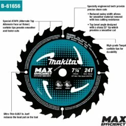 Makita B-61656 7-1/4" 24T Carbide-Tipped Max Efficiency Circular Saw Blade, Framing 9 Makita B-61656 7-1/4" 24T Carbide-Tipped Max Efficiency Circular Saw Blade, Framing -Deals Makita Tools Store 81uk7T0 xwL. AC SL1500