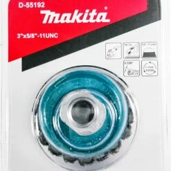 Makita 1 Piece - 3 Inch Knotted Wire Cup Brush For Grinders - Heavy-Duty Conditioning For Metal - 3" x 5/8-Inch | 11 UNC 7 Makita 1 Piece - 3 Inch Knotted Wire Cup Brush For Grinders - Heavy-Duty Conditioning For Metal - 3" x 5/8-Inch | 11 UNC -Deals Makita Tools Store 81vp x P8XL. AC SL1500