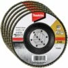Makita 5 Pack - 40 Grit Flap Disc For Grinders - Aggressive Conditioning For Metal, Stainless Steel
