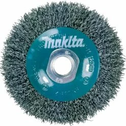 Makita 1 Piece - 4 Inch Crimped Wire Wheel Brush For Grinders - Light-Duty Conditioning For Metal - 4" x 5/8-Inch | 11 UNC