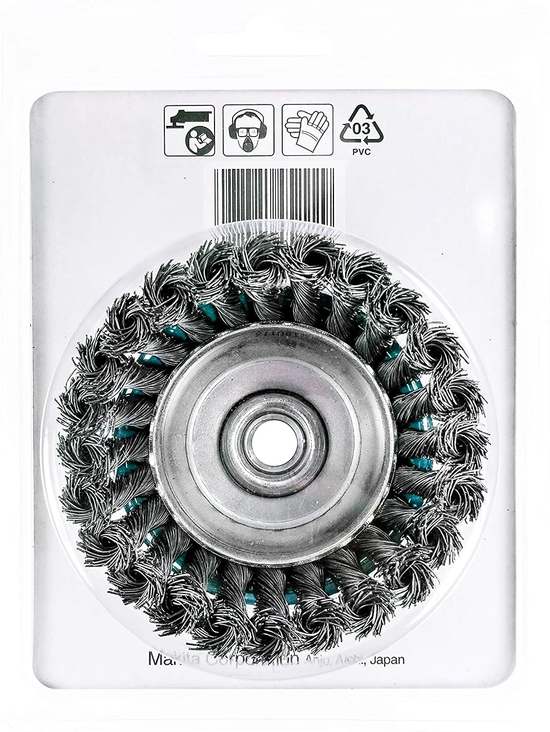 Makita 1 Piece - 4 Inch Knotted Wire Cup Brush For Grinders - Heavy-Duty Conditioning For Metal - 4" x 5/8-Inch | 11 UNC 5 Makita 1 Piece - 4 Inch Knotted Wire Cup Brush For Grinders - Heavy-Duty Conditioning For Metal - 4" x 5/8-Inch | 11 UNC - Image 5