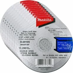 Makita 10 Pack - 4.5" Cut Off Wheels For Grinders - Aggressive Cutting For Metal