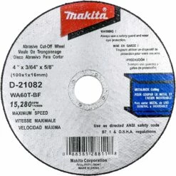 Makita 5 Pack - 4 Inch Cut Off Wheels For 4" Grinders - Aggressive Cutting For Metal -Deals Makita Tools Store 91gtDJVhzHL. AC SL1500