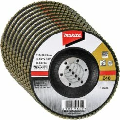 Makita 10 Pack - 40 Grit Flap Disc For Grinders - Aggressive Conditioning For Metal, Stainless Steel