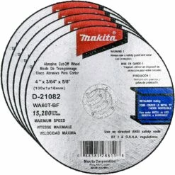 Makita 5 Pack - 4 Inch Cut Off Wheels For 4" Grinders - Aggressive Cutting For Metal