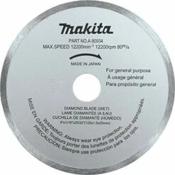 Makita A-90934 Industrial 5-Inch Diamond Wet Cutting Continuous Rim Saw Blade with 20 Millilimeter Arbor for Model 4101RH