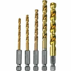 Makita D-35318 Titanium Coated Drill Bit Set, 1/4-Inch, 5-Pack