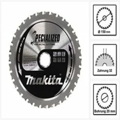 Makita A-96095 5-7/8" 32T Carbide-Tipped Saw Blade, Metal/General Purpose