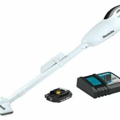 Makita XLC02RB1W 18V LXT Lithium-Ion Compact Cordless Vacuum Kit (2.0Ah), 1.3 Pint