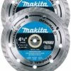 Makita 2 Pack - 4.5â€ Turbo Diamond Blades For Grinders & Circular Saws - Ultra-Fast Cutting For Concrete, Masonry & Brick -