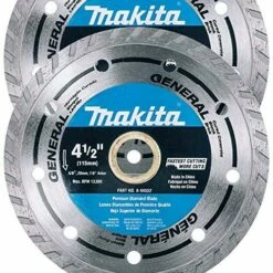 Makita 2 Pack - 4.5â€ Turbo Diamond Blades For Grinders & Circular Saws - Ultra-Fast Cutting For Concrete, Masonry & Brick -