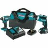 Makita XT262R 18V LXT Lithium-Ion COMPACT Cordless 2-Pc. Combo Kit (2.0Ah)
