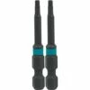 Makita A-96724 Impactx T10 Torx 2â€³ Power Bit, 2 Pack