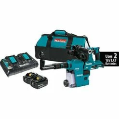 Makita XRH08PTW 18V x2 LXT (36V) Brushless Cordless 1-1/8" AVT Rotary Hammer Kit, Accepts Sds-Plus Bits w/Hepa Dust Extractor