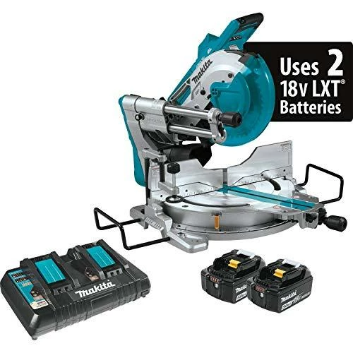 Makita XSL04PTU 18V x2 LXT Lithium-Ion (36V) Brushless Cordless 10" Dual-Bevel Sliding Compound Miter Saw Kit, Aws & Laser 1 Makita XSL04PTU 18V x2 LXT Lithium-Ion (36V) Brushless Cordless 10" Dual-Bevel Sliding Compound Miter Saw Kit, Aws & Laser
