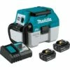 Makita XCV11T 18V LXT Lithium-Ion Brushless Cordless 2 Gallon HEPA Filter Portable Wet/Dry Dust Extractor/Vacuum Kit (5.0Ah)