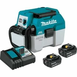 Makita XCV11T 18V LXT Lithium-Ion Brushless Cordless 2 Gallon HEPA Filter Portable Wet/Dry Dust Extractor/Vacuum Kit (5.0Ah)