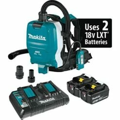 Makita XCV10PTX 18V X2 LXT Lithium-Ion (36V) Brushless Cordless 1/2 Gallon HEPA Filter Backpack Dry Dust Extractor Kit, AWS