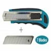 Makita Utility Knife Snap-Off Easy Loading Retractable Extra Blades Comfortable Rubber Handle Total 8 Blades