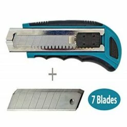 Makita Utility Knife Snap-Off Easy Loading Retractable Extra Blades Comfortable Rubber Handle Total 8 Blades