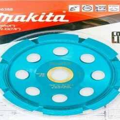 Makita 1 Pack - 4" Diamond Cup Wheel For 4.5"+ Grinders - Aggressive Low Vibration Grinding For Concrete & Masonry