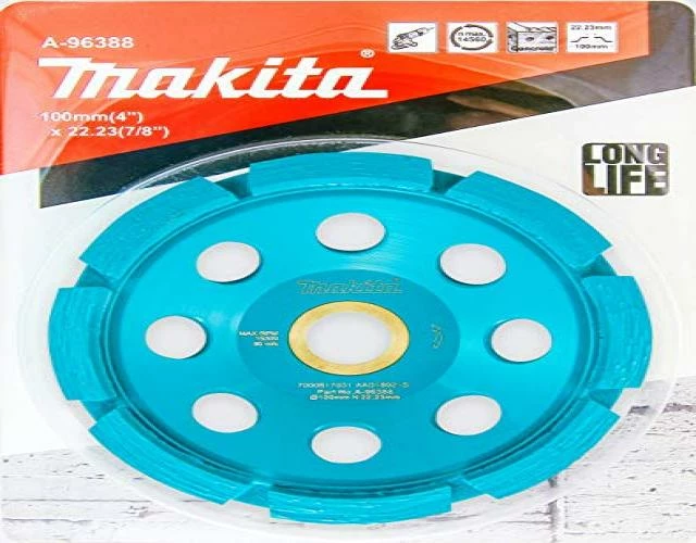 Makita 1 Pack - 4" Diamond Cup Wheel For 4.5"+ Grinders - Aggressive Low Vibration Grinding For Concrete & Masonry 1 Makita 1 Pack - 4" Diamond Cup Wheel For 4.5"+ Grinders - Aggressive Low Vibration Grinding For Concrete & Masonry