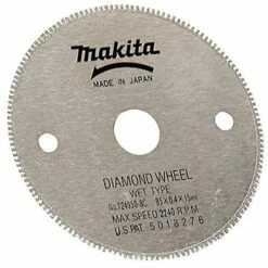 makita 724950-8c 3-3/8-inch wet cutting diamond saw blade with 15-millimeter arbor for cutting tile or glass