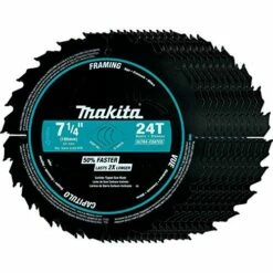 makita a-94530-10 7-1/4" 24t carbide-tipped ultra-coated circular saw blade, framing, 10/pk