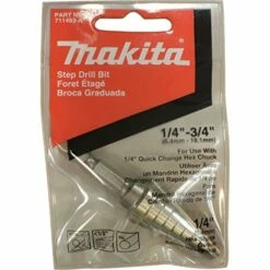 makita 711493-a high speed steel step drill bit, 1/4-to-3/4-inch -Deals Makita Tools Store RNAB0002RIBDO L3