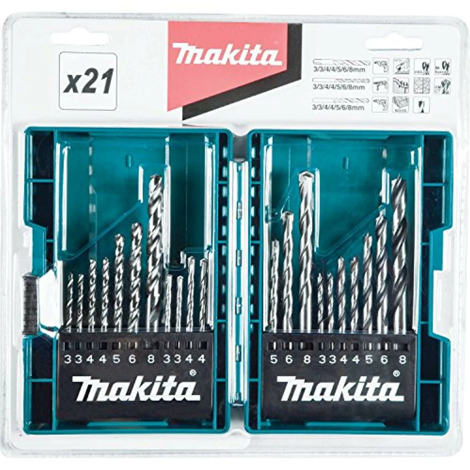 makita b-44884 21 pc. assorted metric drill bit set 2 makita b-44884 21 pc. assorted metric drill bit set - Image 2
