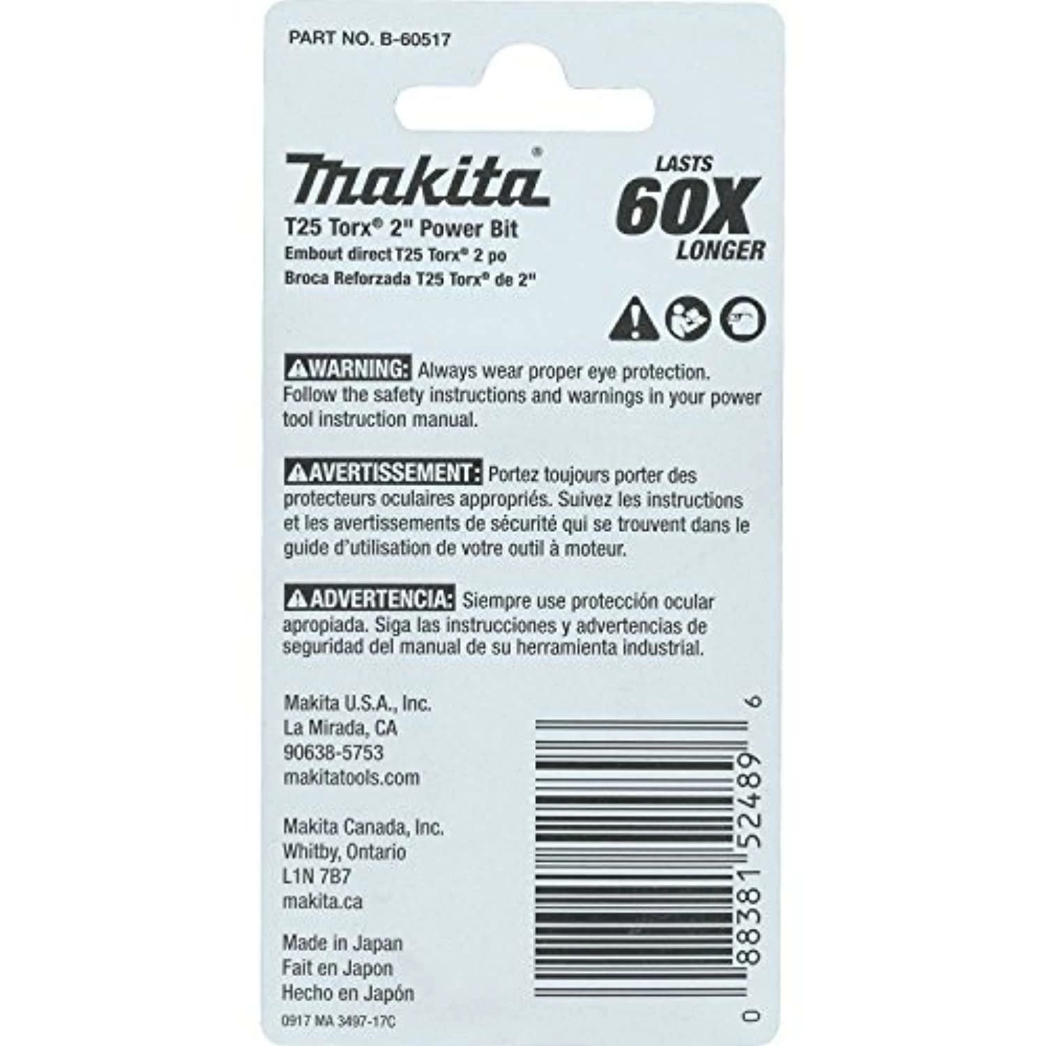 makita b-60517 impact gold t25 torx 2? power bit, 2/pk 2 makita b-60517 impact gold t25 torx 2? power bit, 2/pk - Image 2